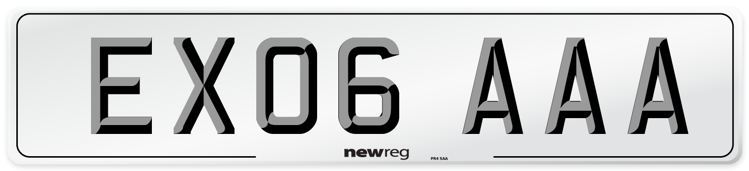 EX06 AAA Number Plate from New Reg